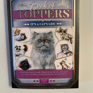 Hunkydory BOOK OF TOPPERS Its a Cats Life Heavyweight Foil Die Cuts Card